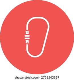 Icono de Vector de mosquetón. Se puede utilizar para aplicaciones de impresión, móviles y de Web.