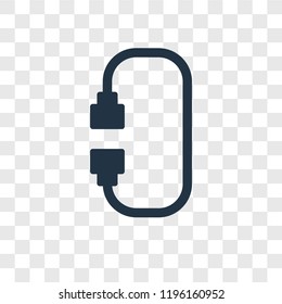 Carabiner vector icon isolated on transparent background, Carabiner transparency logo concept