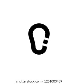 carabiner vector icon. carabiner sign on white background. carabiner icon for web and app