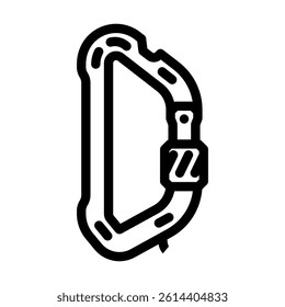 carabiners titanium ultralight line icon vector. carabiners titanium ultralight sign. isolated contour symbol black illustration