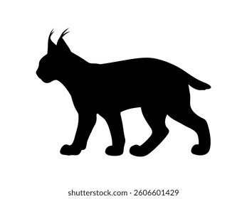 Caracal silhouette vector flat illustration design.