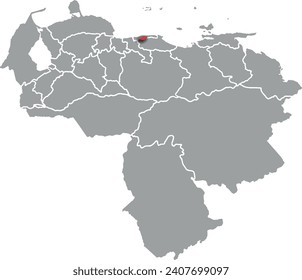 CARACAS DEPARTMENT MAP PROVINCE OF VENEZUELA 3D ISOMETRIC MAP