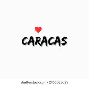 CARACAS typography designs: for prints, posters, cards, t shirt, coffee mug hoodies etc.