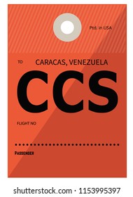 Caracas Venezuela Airport Luggage Tag