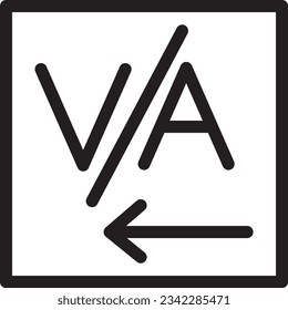 Icono de contorno horizontal del espacio de caracteres