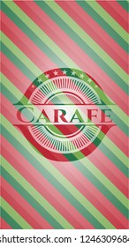 Carafe christmas badge.