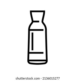 carafe glass line icon vector. carafe glass sign. isolated contour symbol black illustration