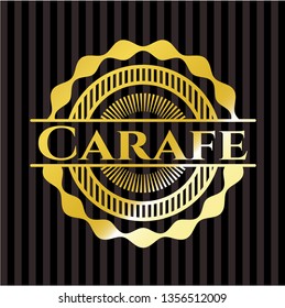 Carafe golden emblem or badge