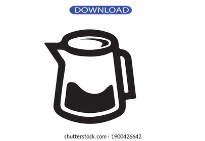 carafe icon or logo isolated sign symbol vector illustration - high quality black style vector icons.