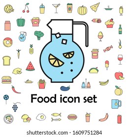 carafe of lemonade colored icon. food icons universal set for web and mobile