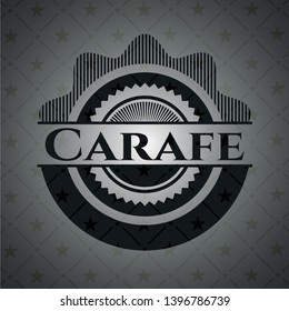 Carafe realistic dark emblem. Vector Illustration. Detailed.