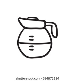 Carafe vector sketch icon isolated on background. Hand drawn Carafe icon. Carafe sketch icon for infographic, website or app.