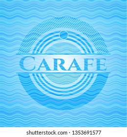 Carafe water emblem background.
