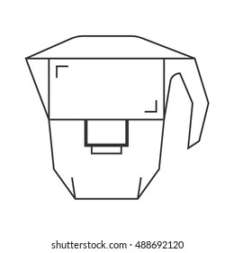 Carafe, water filter. Flat icon, object. Vector