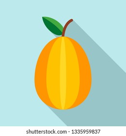 Carambola icon. Flat illustration of carambola vector icon for web design