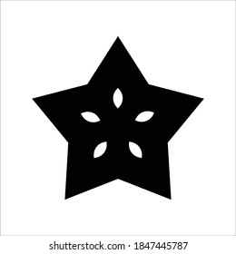 Carambola icon. Simple vector graphics