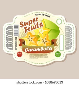 carambola label sticker