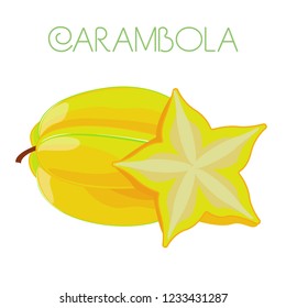 Carambola. Vector image on isolated background