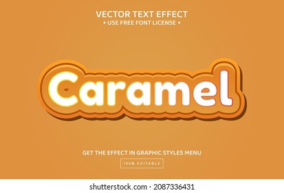 Caramel 3D editable text effect