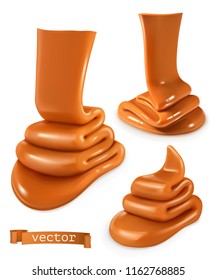 Caramel 3d vector