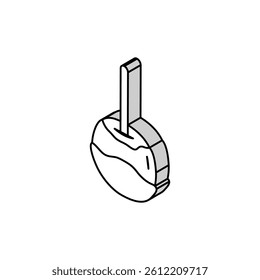 caramel apple food snack isometric icon vector. caramel apple food snack sign. isolated symbol illustration