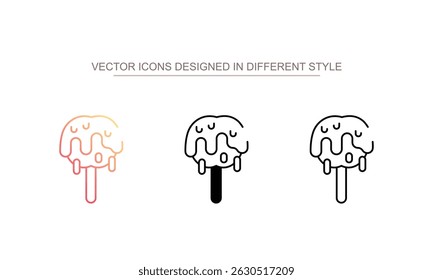 Caramelo ícone de maçã design com fundo branco ilustração stock