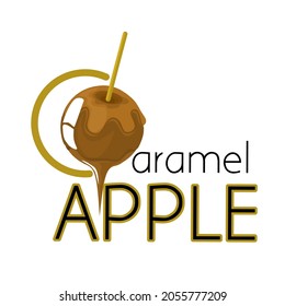 Caramel Apple logo Illustration Vector