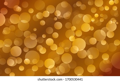 Caramel bokeh background. Soft blur light effect wallpaper. Abstract background bokeh blurred. Shiny bokeh light effect. Vector illustration.