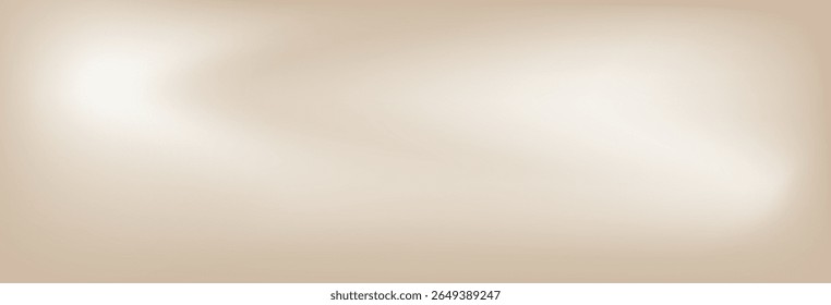 Fondo de gradiente marrón caramelo con ondas de tonos crema para un diseño simple y elegante. Tranquilo telón de fondo neutral. Diseño de colores suaves beige. Diseño de Vector de gradación pálido simple.