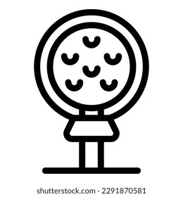 Caramel cake pop icon outline vector. Candy chocolate. Cute sweet