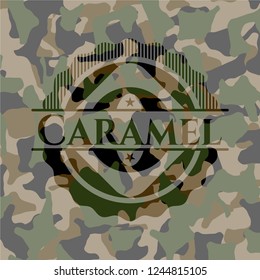 Caramel camouflaged emblem