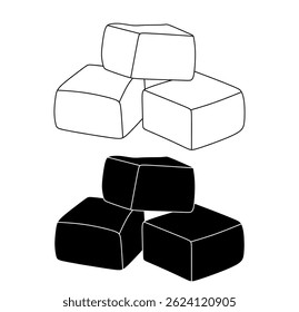 Caramelo doces isolados Coleção design de vetor ilustração.