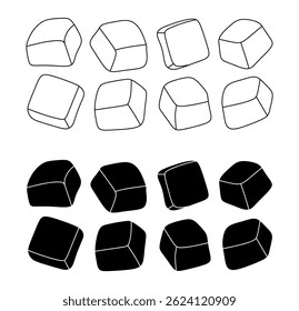 Caramelo doces isolados Coleção design de vetor ilustração.