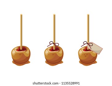 Caramel candy apple set