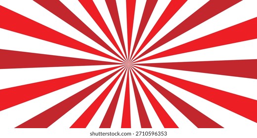 Fondo de sunburst de caramelo. Fondo de pantalla de diseño sunburst de helado de caramelo salado. Perfecto para Plantillas, Anuncios, carteles, volantes. Hermosos rayos y vigas de dibujos animados giratorios. Vector.