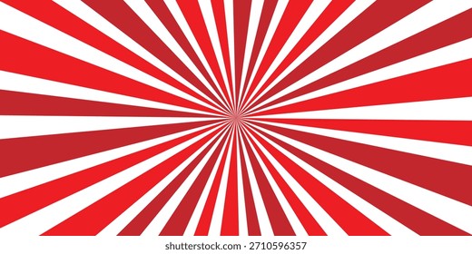 Fondo de sunburst de caramelo. Fondo de pantalla de diseño sunburst de helado de caramelo salado. Perfecto para Plantillas, Anuncios, carteles, volantes. Hermosos rayos y vigas de dibujos animados giratorios. Vector.
