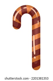 caña de caramelo aislado icono plano