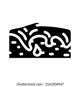 caramel chocolate glyph icon vector. caramel chocolate sign. isolated contour symbol black illustration