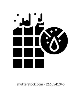 caramel chocolate glyph icon vector. caramel chocolate sign. isolated contour symbol black illustration