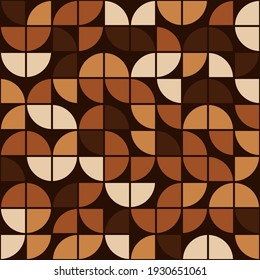 Caramel Coffe Color Quarters Pattern. Vector Quarters Pattern. Coffee Quarters Pattern.