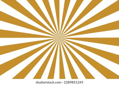 Caramel color and white color Sunburst for the background. flag of japanese. The rising sun.
 Stock Vector