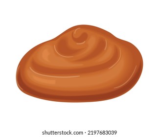 caramel cream sweet realistic icon