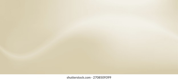 Fundo de gradiente de onda cremosa de caramelo. Fundo de gradação abstrata de areia bege neutro. Vetor nude pálido cores ondulado bg. Design de moda dourado simples. Cobrir transição suave com linha curva.