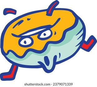 Caramel Donut Monster Vector Design