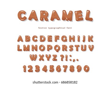 Caramel font design.