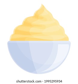 Caramel ice cream icon. Cartoon of Caramel ice cream vector icon for web design isolated on white background