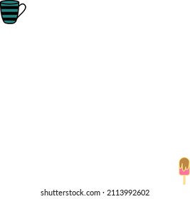 Caramel ice cream, illustration, vector on a white background.