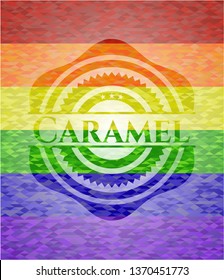 Caramel lgbt colors emblem 