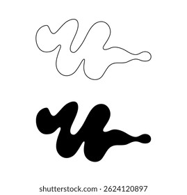 Ilustração de vetor de arte de linha líquida de caramelo