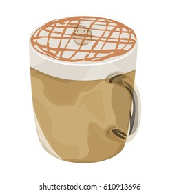caramel macchiato coffee vector